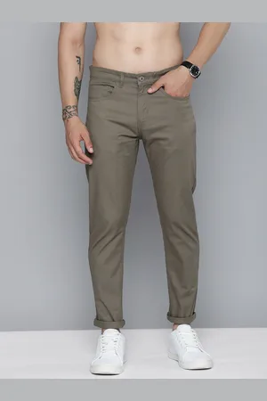Flying Machine Men Solid Slim Fit Mid-Rise Chinos Trousers