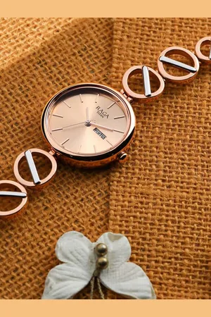 Titan Women Brass Dial & Stainless Steel Straps Analogue Watch NQ2644KM02