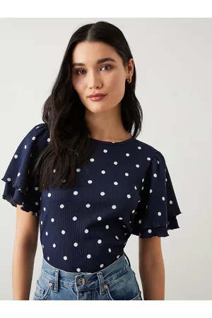 Dorothy Perkins Polka Dot Print Flared Sleeve Top