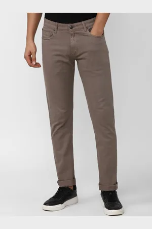 Peter England Men Brown Slim Fit Trousers