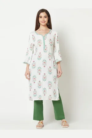 IMARA Floral Printed Straight Kurta