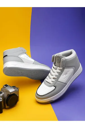 Flying Machine Men ZEEKE Mid Top Colourblocked Comfort Insole Contrast Sole Sneakers