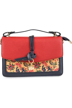 Chumbak Red & Black Printed Handheld Bag