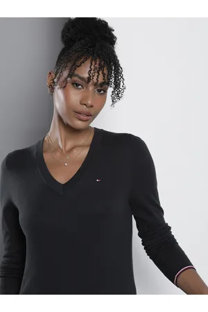Tommy Hilfiger Solid V-Neck Pullover Sweater