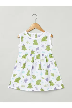 The Boo Boo Club Girls Conversational Printed Pure Cotton Fit & Flare Dress