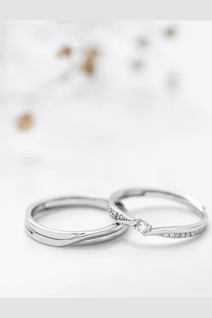 Zavya Women 925 Sterling Silver Couple Finger Rings