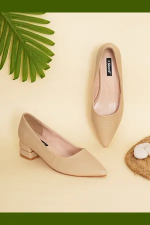Sherrif Pointed Toe Textured Work Block Pumps