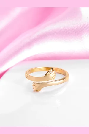 Zavya Women Rhodium-Plated Sterling Silver Finger Ring