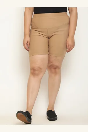 Amydus Women Plus Size High-Rise Shorts