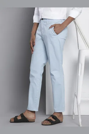 Tommy Hilfiger Women Plain Woven Mid-Rise Chinos Trousers