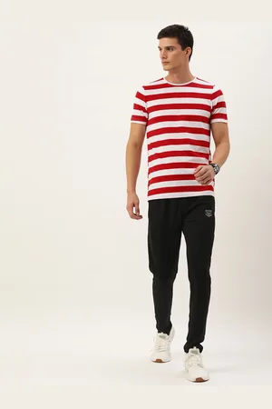 Sports52 Men Striped Round Neck T-shirt With Track Pant Sports Tracksuit