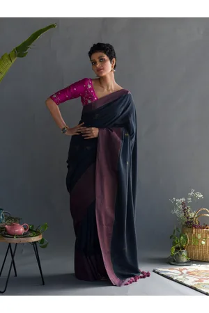Suta Floral Woven Design Zari Pure Cotton Saree