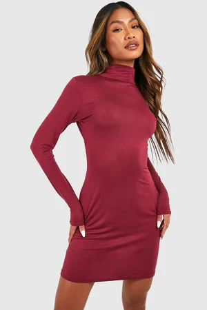 Boohoo Turtle Neck Mini Bodycon Dress