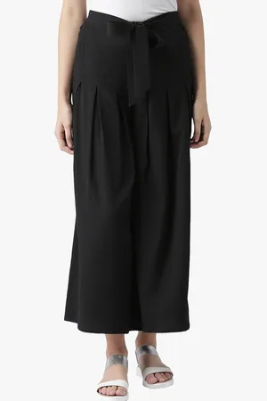 DODO & MOA Women Pleated Mid-Rise Parallel Trousers
