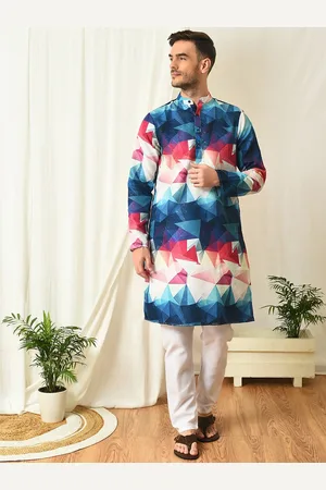 Hangup Geometric Printed Regular Kurta With Pyjamas
