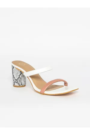 20Dresses Pink PU Party Block Sandals