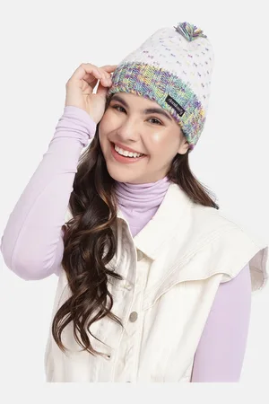 DressBerry Women Self Design Beanie with Pom Pom