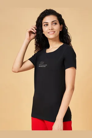 Pantaloons Round Neck Regular Fit Cotton Sports T-shirt