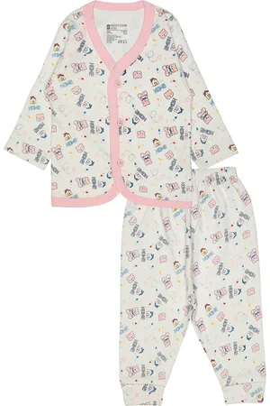 BodyCare Unisex Kids Printed Pure Cotton Top with Pyjamas