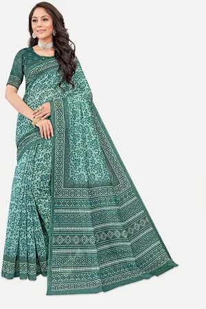 TAVAS Floral Printed Chanderi Saree