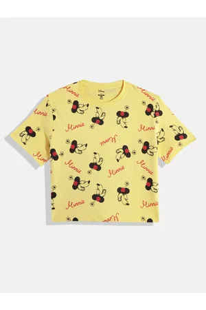 Kook N Keech Minnie Mouse Print Pure Cotton Boxy Top