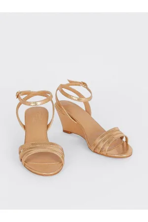 Dorothy Perkins Gold-Toned Party Wedge Sandals