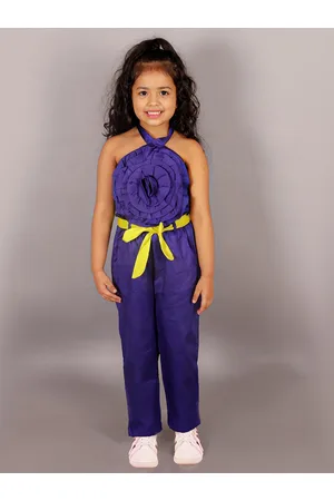 LIL DRAMA Girls Satin Pure Cotton Top With Trousers