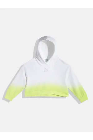 PUMA Girls Colourblocked Hooded Cotton Sweatshirt
