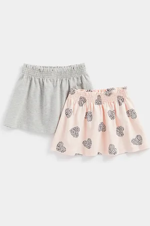 Mothercare Girls Pack Of 2 Printed A-Line Skirts