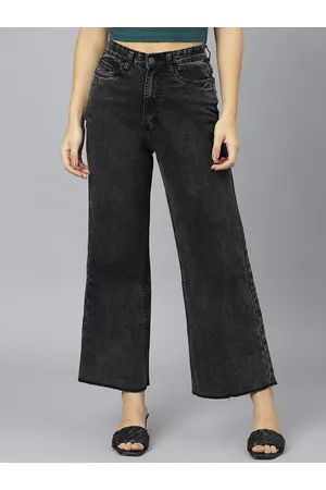 BAESD Women Flared High-Rise Light Fade Stretchable Jeans