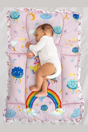 Baby Moo Infants Mattress With Neck Pillow and Bolsters