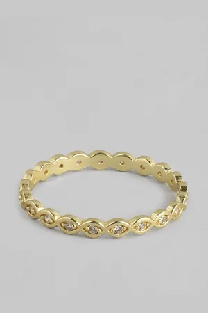 Accessorize Women Gold-Plated CZ-Studded Sparkle Finger Ring