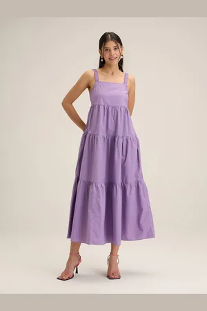 20Dresses Lavender Cotton Empire Midi Dress