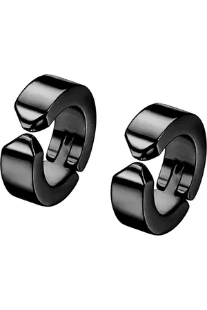 Meenaz Men Silver-Plated Circular Hoop Earrings