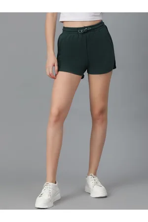 KOTTY Women Green Slim Fit Running Shorts