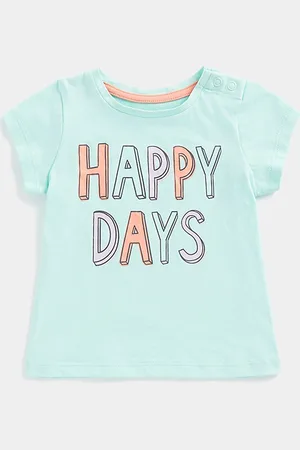 Mothercare Unisex Kids Typography Printed Pure Cotton T-shirt