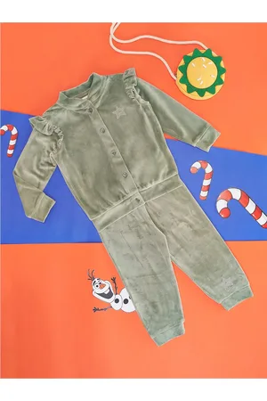 Pantaloons Girls Pure Cotton Top With Trousers