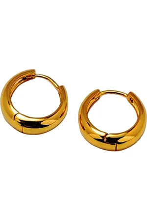 Meenaz Men Gold-Plated Contemporary Hoop Earrings