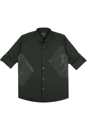 CAVIO Boys Comfort Horizontal Striped Cotton Shirt
