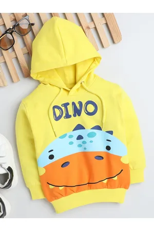 BUMZEE Boys Graphic Printed Hooded Cotton Sweatshirt