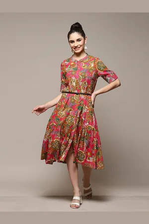 Biba Fuchsia Floral Print Maxi Longline Top