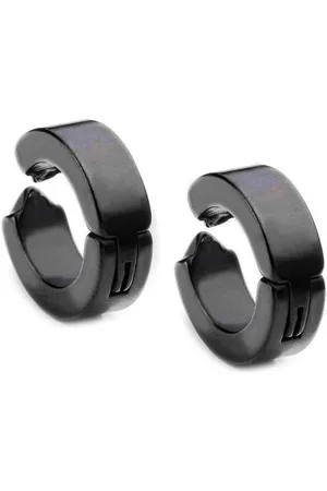 Meenaz Men Silver-Plated Circular Hoop Earrings