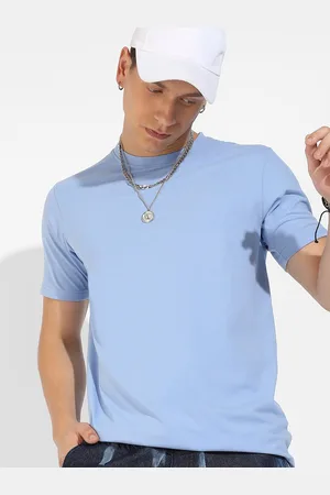 Campus Blue Round Neck Cotton T-shirt