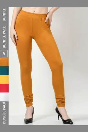 BAESD Women Pack Of 5 Churidar-Length Leggings