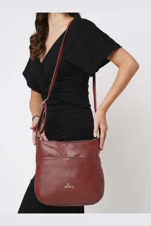 LAVIE Marma Red Solid Structured Sling Bag