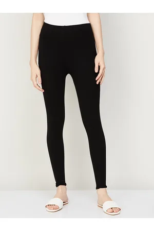 Lifestyle Women Black Solid Ankle-Length Leggings
