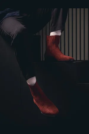SAINT G. Men Mid-Top Leather Chelsea Boots