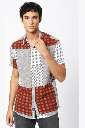 VALEN CLUB Slim Fit Ethnic Motifs Printed Casual Shirt