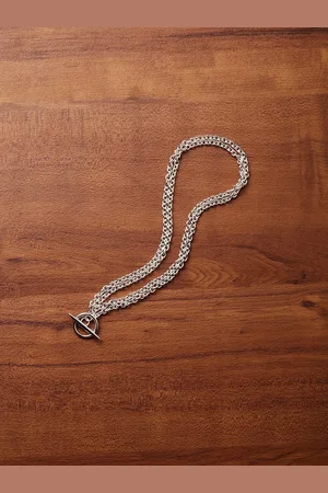 Accessorize London Women Sterling Silver-Plated Layered Tbar Necklace