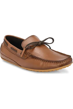 Hitz Men Leather Boat Shoes With Bows